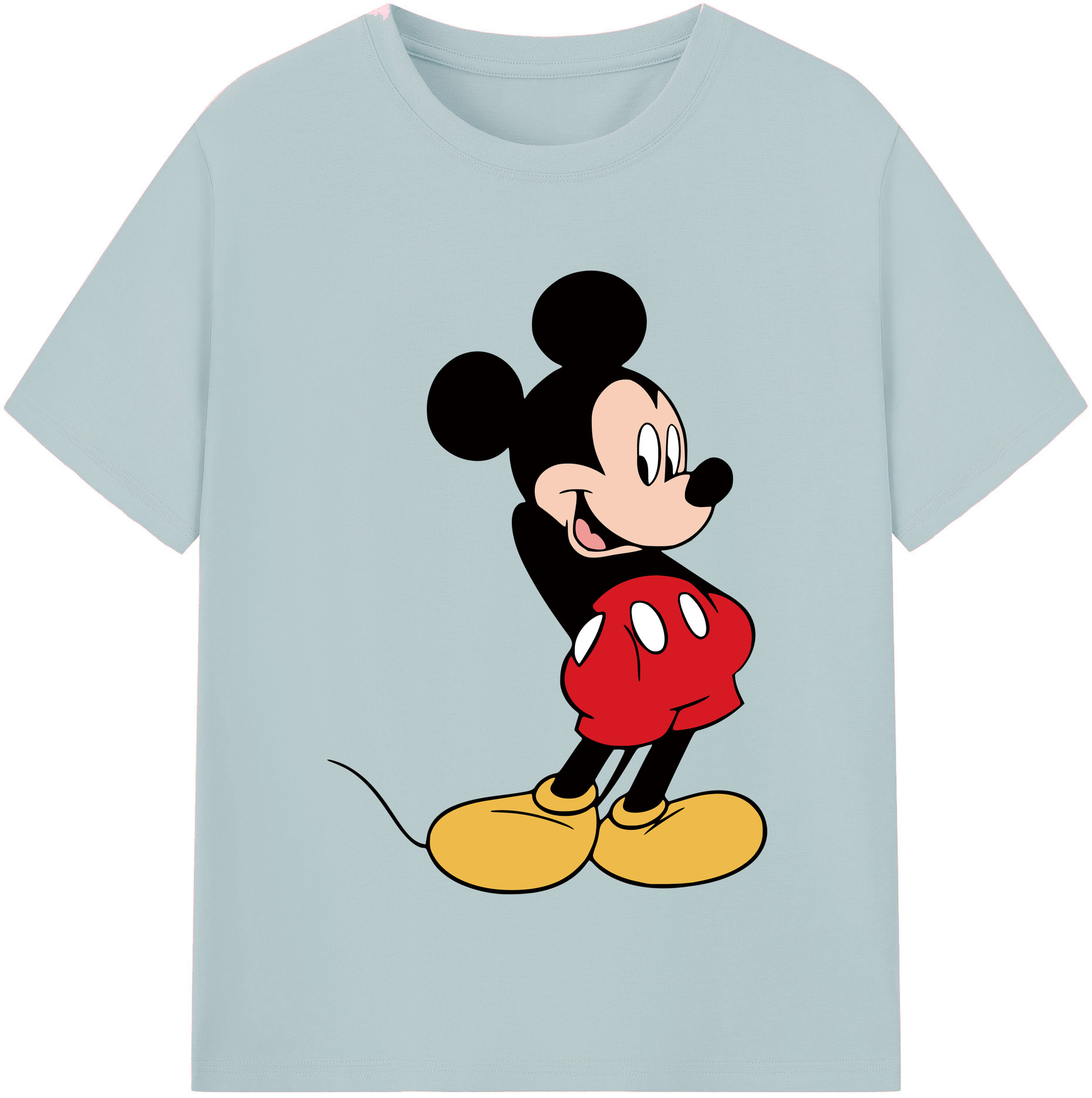 （画像用） ミッキーマウス Mickey Mouse 綿100％半袖Tシャツ（フロントプリント）